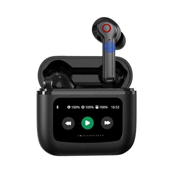 oba-prox5-auricolari-bluetooth-53-cuffie-wireless-in-ear-stereo-enc-anc-cancellazione-rumore-lcd-colore-ipx5-impermeabile