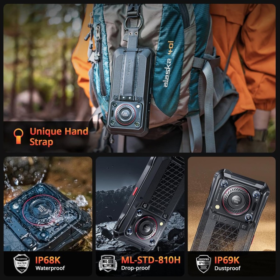 OUKITEL WP33 Pro 5G Rugged Smartphone 22000mAh Indistruttibile,24GB+256GB,FHD+, 64MP+32MP,IP68 5G Dual SIM/3 Slot NFC/Face ID