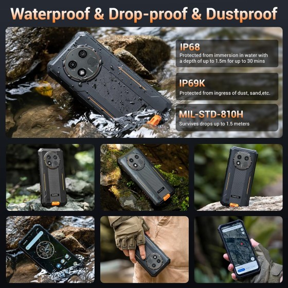 Oukitel WP28 6.52-Inch 10600mAh Battery Android 13 Rugged Phone (8+256GB NFC)