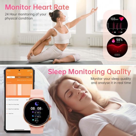 OUKITEL BT60: Slim & Stylish Smartwatch for Women PINK