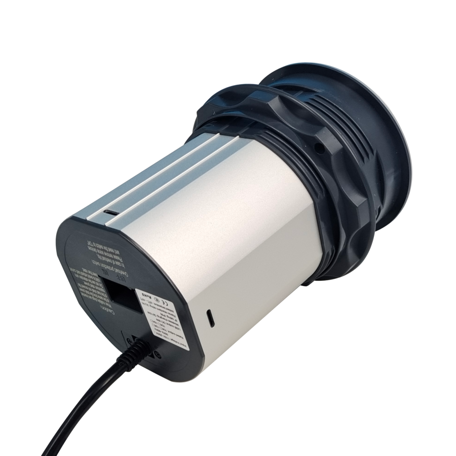 Prese a scomparsa da scrivania motorizzata 3 prese 1 USB-A 1 USB-C  e ricarica Wireless  18W con lampada a LED integrata Pop-Up