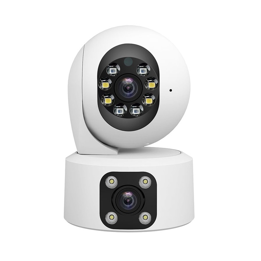 SH049: Dual Lens PTZ Camera with Night Vision, Full HD Audio, and SD Card Storage