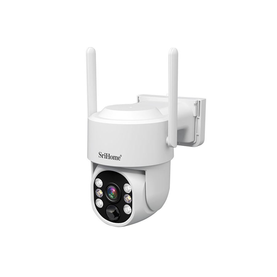 Srihome DH005: Telecamera di Sicurezza WiFi Solare 4MP con PTZ e Visione Notturna