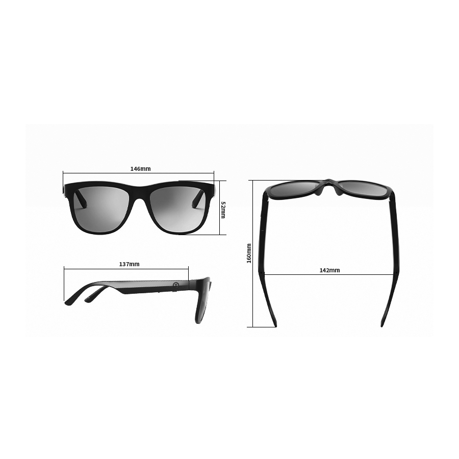 "Experience Wireless Audio with Unisex OBA-F11 Smart Bluetooth Sunglasses: Polarized, with Integrated Speaker and Microphone for