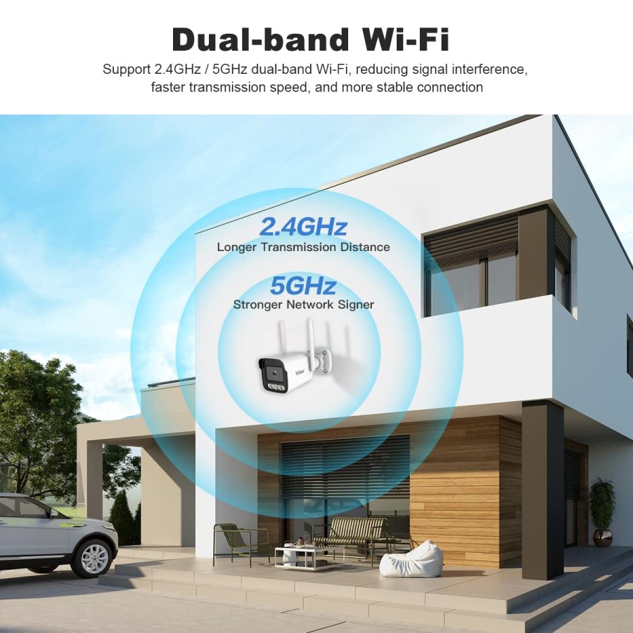 "Telecamera wifi SriHome SH035: sorveglianza HD a 3.0 MP con audio e microSD"