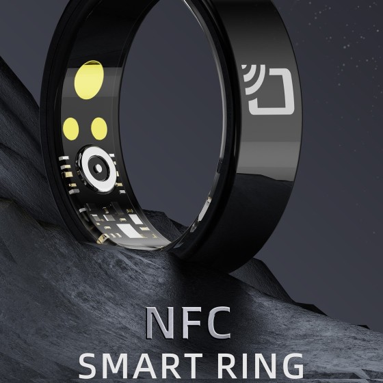 Oba Ring-R10 Anello smart Conta Passi,Distanza,Calorie,Frequenza cardiaca,Qualità del sonno,Livello Stress,Ossigeno sangue, APP