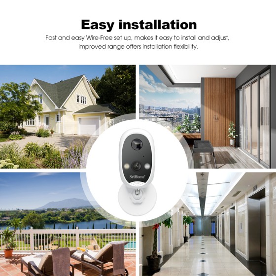 DH008-4MP WiFi Camera IP Wireless: Installazione Rapida, Lunga Durata Batteria