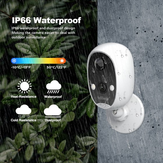 DH008-4MP WiFi Camera IP Wireless: Installazione Rapida, Lunga Durata Batteria