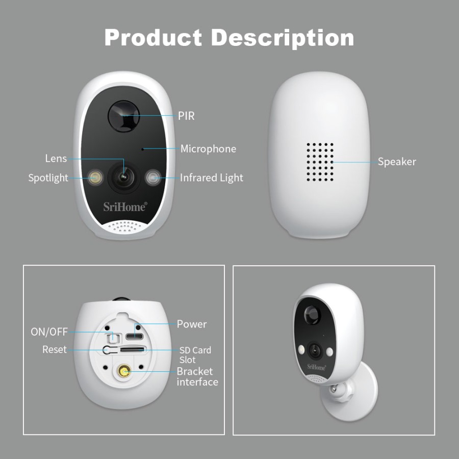 DH008-4MP(WiFi) IP Camera: Wireless Security, Simple Installation, and Long Battery Life