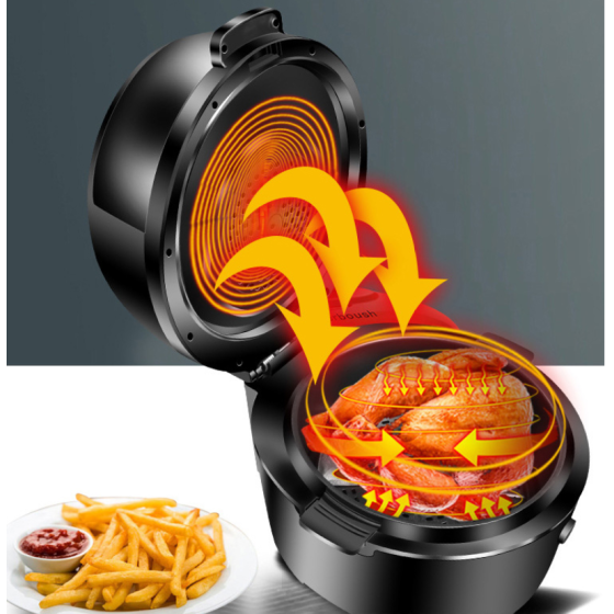 Friggitrice ad aria OBA-OH08 8L: cucina sana e gustosa con sistema aria  rotante touch screen