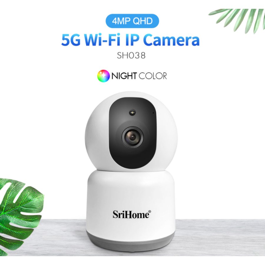 SH038 Telecamera Wifi 5GHz e 2,4GHz con infrarossi, 4.0 Megapixel HD, ONVIF, P2P, SD e Audio: la soluzione perfetta per la video