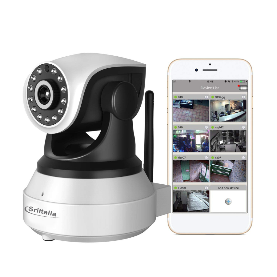 REFURBISHED"Protect Your Home with Sricam SP017 Full HD 1080P Wi-Fi Indoor Camera - Motion, Night Vision, Audio & SD Card"