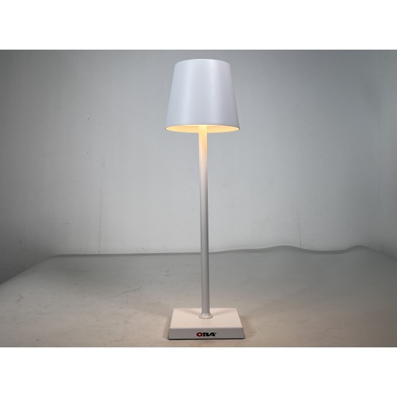 Lampada da tavolo LED ricaricabile con luce bianca calda e dimmerazione continua Modello: OB-LD02W